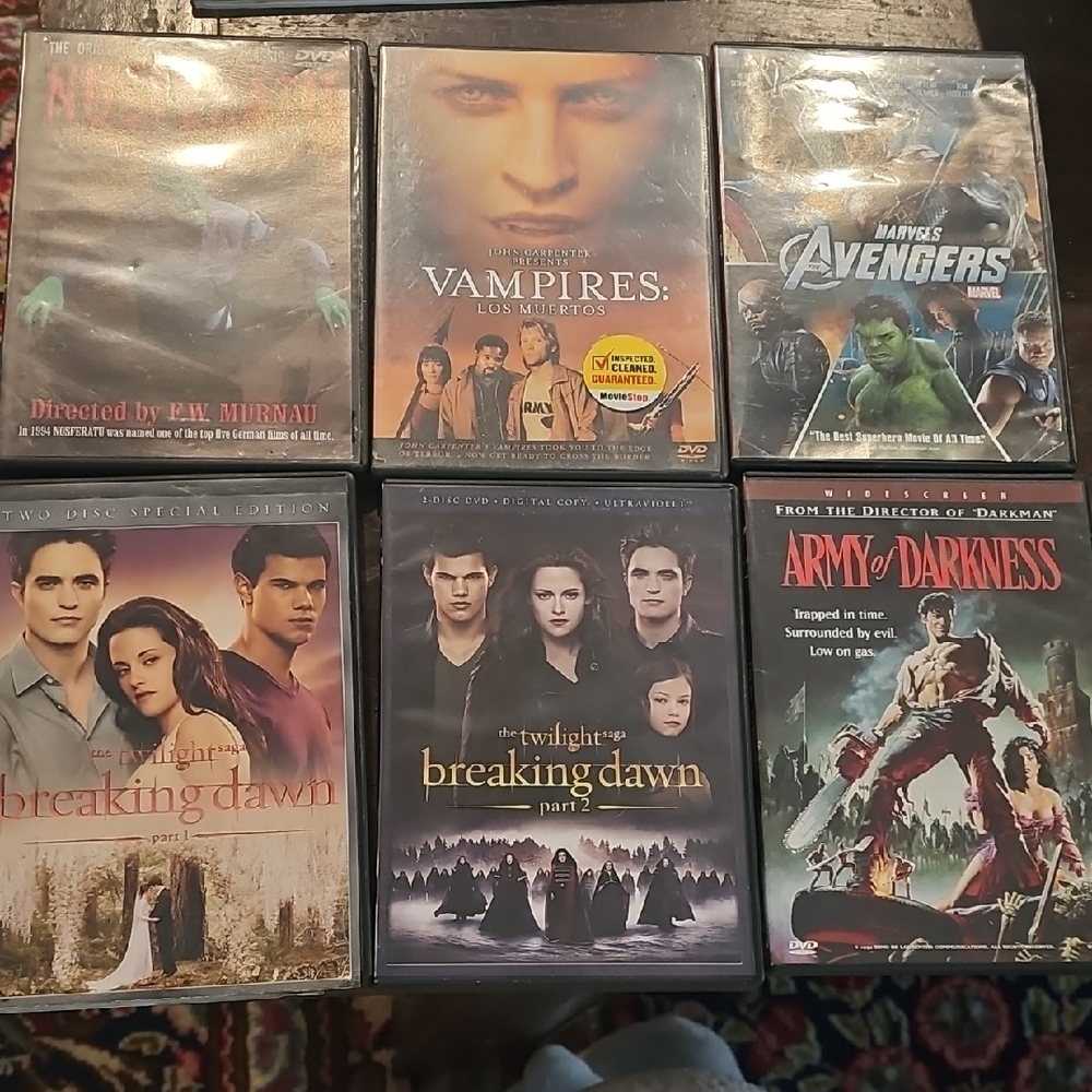(6) DVD'S Including Breaking Dawn 1&2